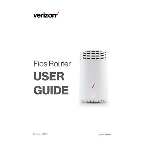 Verizon Fios Router G3100 User Manual