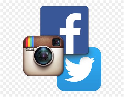 Instagram Facebook And Twitter Icons , Png Download - Social Media ...