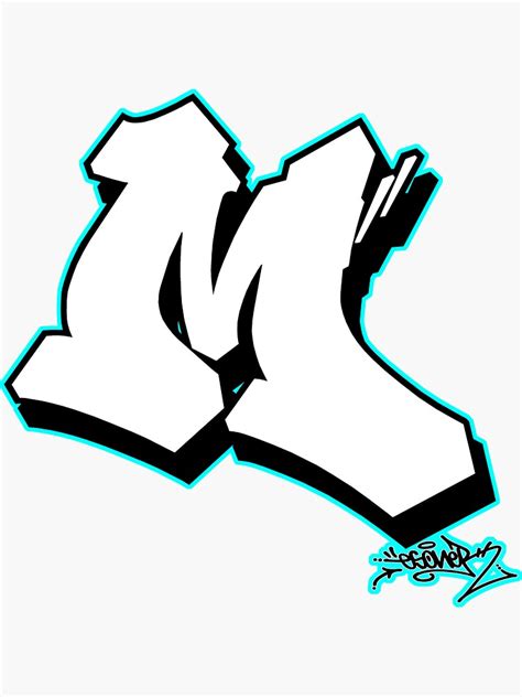 " LETTER M BY ESONE URBAN GRAFFITI STREET STYLE " Sticker for Sale by ...