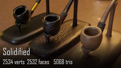 3D model Hobbit Smoking Pipe Collection VR / AR / low-poly | CGTrader