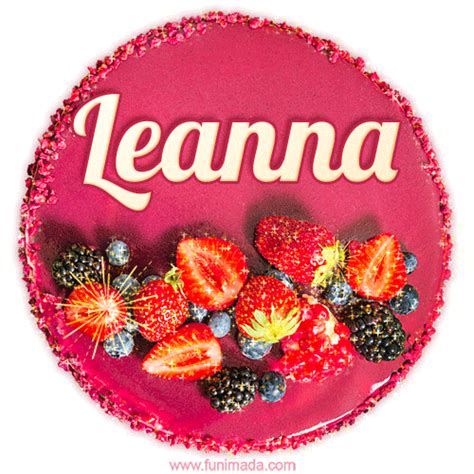 Happy Birthday Cake with Name Leanna - Free Download | Funimada.com