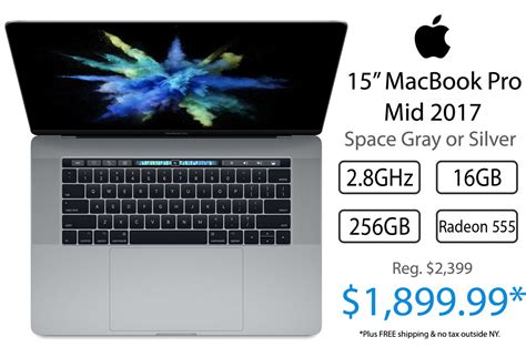 Last call: Apple's 2017 15" MacBook Pro for $1,899 (lowest price ever); $799 Air; 13" MBP for ...