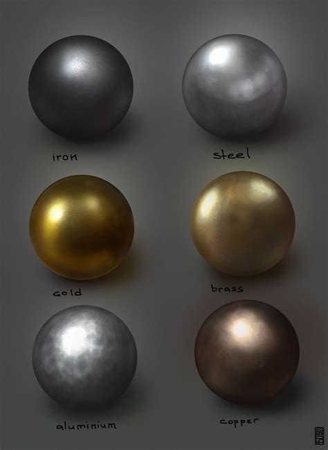 Tutoriel pour réaliser les textures métalliques ☺ #gold #silver #or #argent #bronze | Metal ...