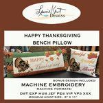 Happy Thanksgiving Bench Pillow USB Version - 105