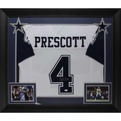 Dak Prescott Signed Custom Framed Jersey Display (JSA) | Pristine Auction