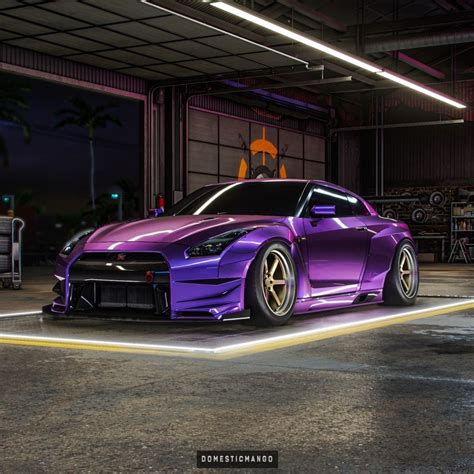 Purple Nissan GT-R Is So Cool It Deserves Its Own Song - autoevolution