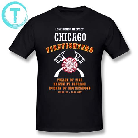 Chicago Fire T Shirt CHICAGO FIREFIGHTERS T Shirt Short Sleeve XXX Tee ...