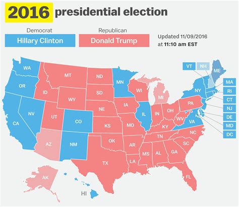 2016 Presidential Map By State - Black Sea Map