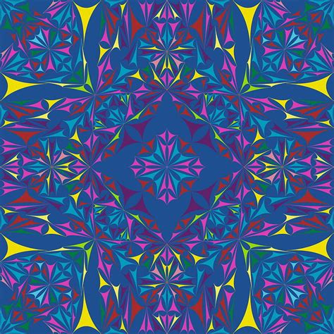 Kaleidoscope Inspired Floral Background vector ai eps | UIDownload