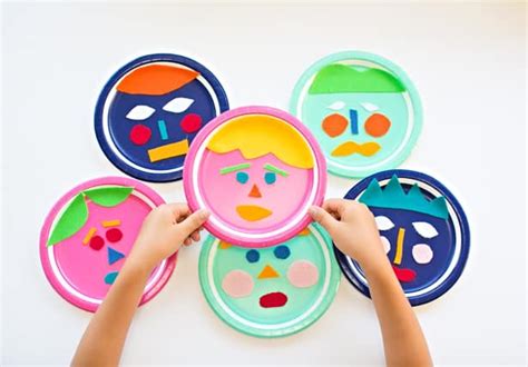 MIX AND MATCH FELT PAPER PLATE FACES