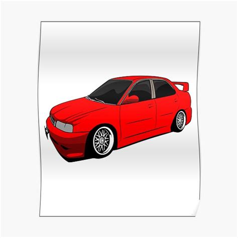 "Red Car" Poster for Sale by ErnadHasic | Redbubble