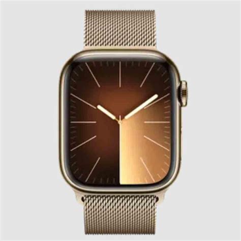 Buy Apple Watch Series 9 GPS + Cellular 41 mm Gold Stainless Steel Case With Gold Milanese Loop ...