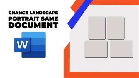 how to change from landscape to portrait in the same word document ...