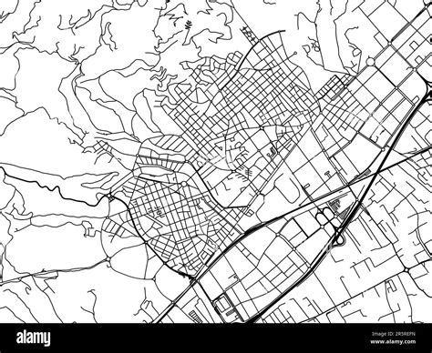 Vector road map of the city of Viladecans in Spain on a white ...