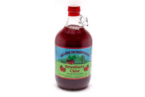 Strawberry Cider - 64 oz - Hillside Orchard Farms