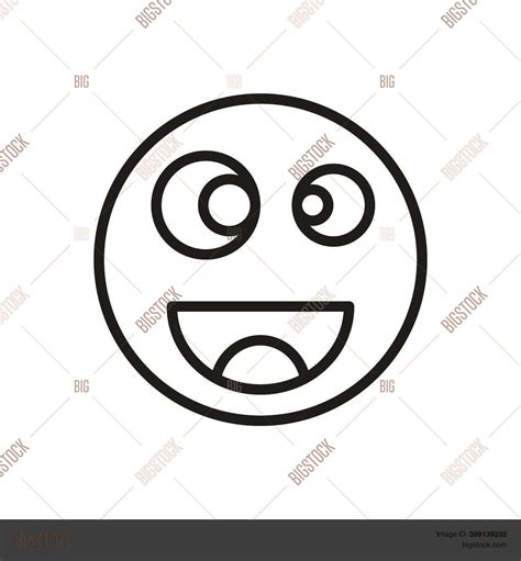 Black Line Icon Funny Vector & Photo (Free Trial) | Bigstock