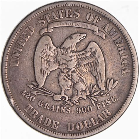 Authentic United States - TRADE Dollar - 1877 - Silver Dollar - RARE | Property Room