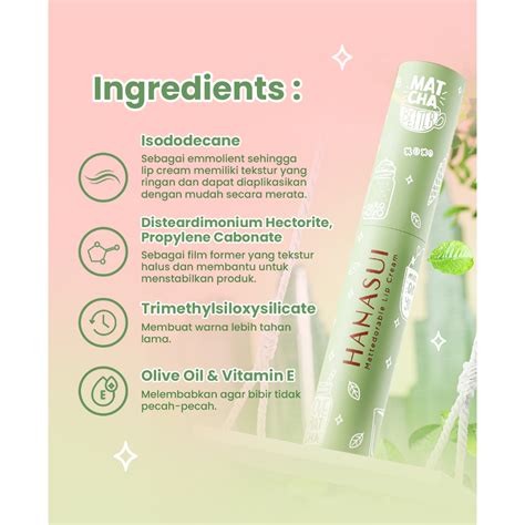 Jual HANASUI LIP CREAM MATCHA | Shopee Indonesia