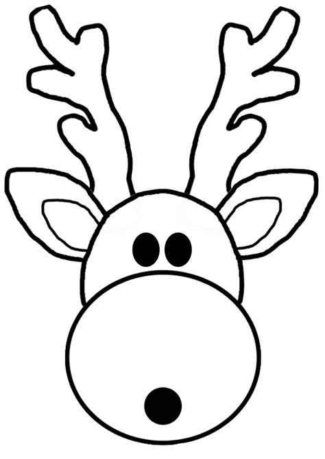 Reindeer Face Template Printable - Printable Word Searches