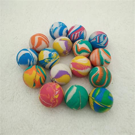 100pcs Children Toy Ball Colored Bouncing Ball Rubber Outdoor Toys Kids ...