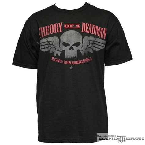 Theory Of A Deadman - Skull Wings Mens T-shirt in Black