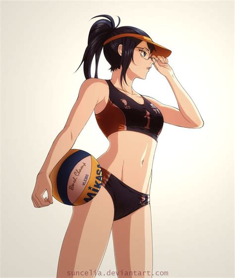 Haikyuu!! Shimizu Kiyoko (Beach Volleyball AU) by Suncelia on DeviantArt | Volleyball, Haikyuu ...