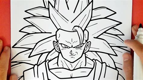 HOW TO DRAW GOKU SSJ3 - YouTube