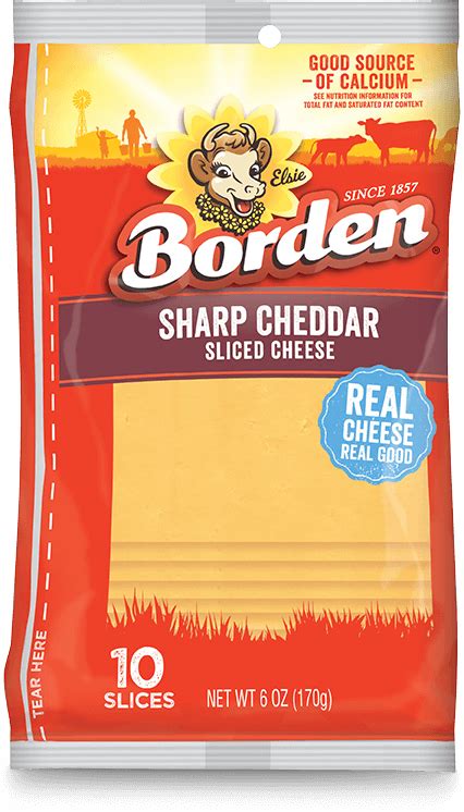 Sharp Cheddar Slices - Borden® Cheese