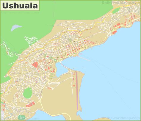 Large detailed map of Ushuaia - Ontheworldmap.com