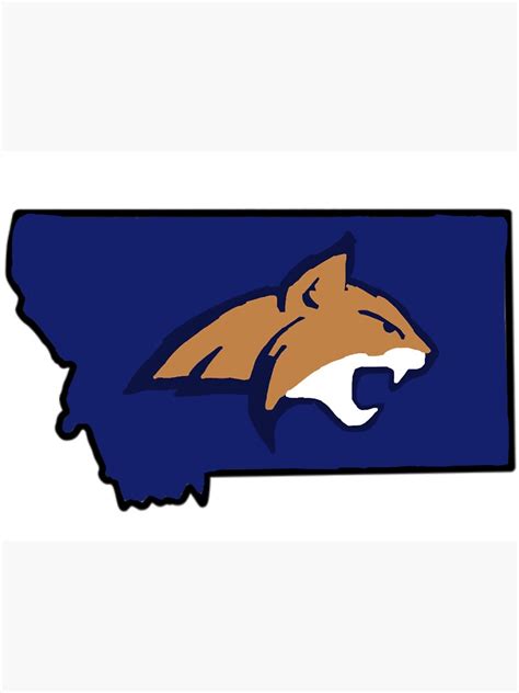 "MSU Bobcat Montana State Outline" Sticker for Sale by westernlah | Redbubble