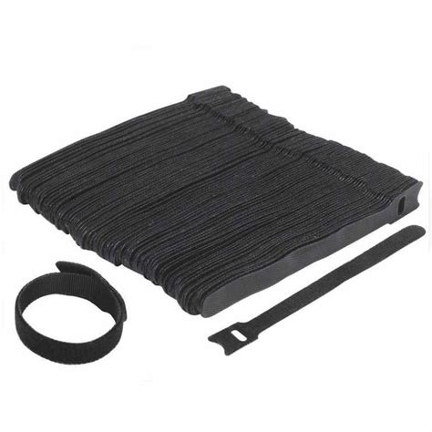 Velcro Cable Ties Black 10 Pieces - FAST UK DELIVERY