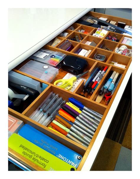 Using a custom drawer insert to maximize the use of space. Often a ...