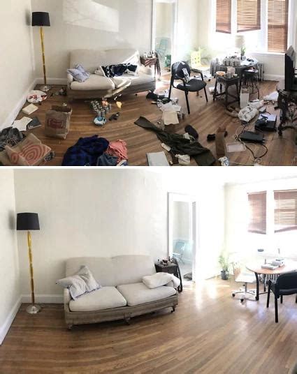 20 Photos of Messy Rooms Before and After Cleaning