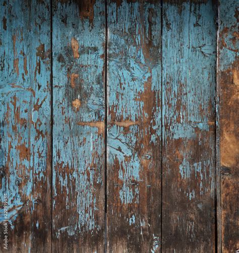 Old wood texture, peeling painted blue wood for background Stock Photo | Adobe Stock