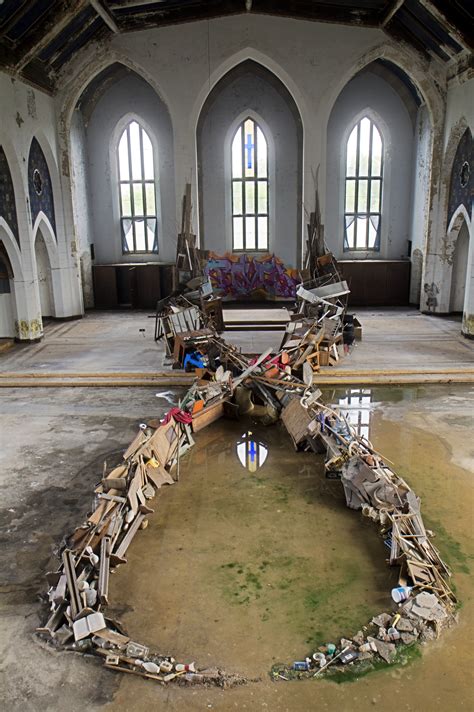 Mysterious installation found inside abandoned church in Detroit ...