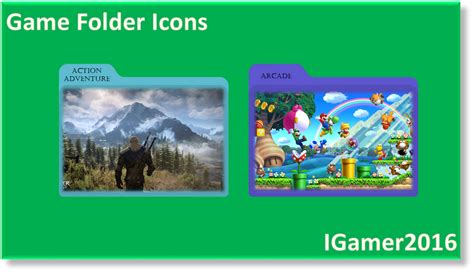 Game Folder Icons by Genre - Part 1 by IGamer2016 on DeviantArt