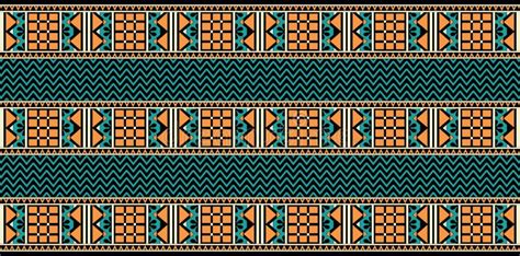 Seamless Vector Tribal Border Design Stock Vector - Illustration of ...