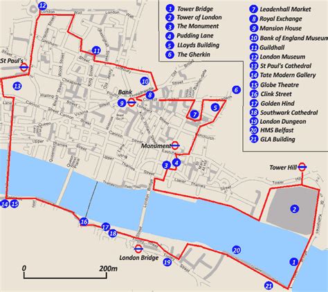 Walking In London Map - Amargo Marquita