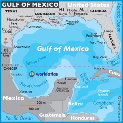 Gulf of Mexico Map - Mexico Maps, Gulf of Mexico Facts Location - World ...