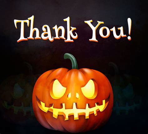 Thank You - Halloween Greeting. Free Thank You eCards, Greeting Cards | 123 Greetings