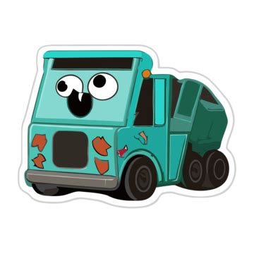 Dump Truck Vector, Sticker Clipart Cartoon Drawing Of A Yellow Dump Truck, Sticker, Clipart PNG ...