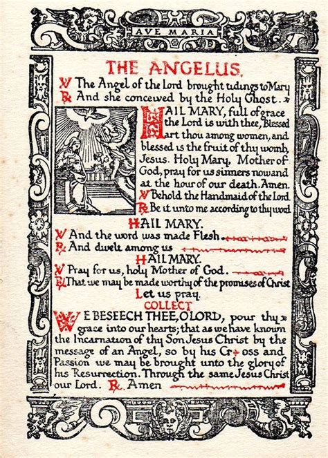 New Liturgical Movement: An Anglo-Catholic Prayer Card of the Angelus