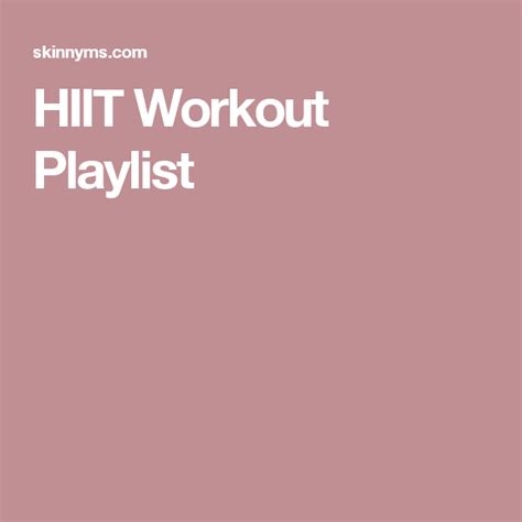 HIIT Workout Playlist | Hiit workout, Workout playlist, Spinning workout