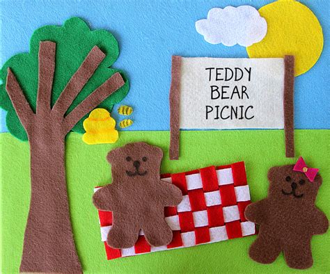 Handmade Teddy Bear Picnic Felt Board for Kids | Tonya Staab