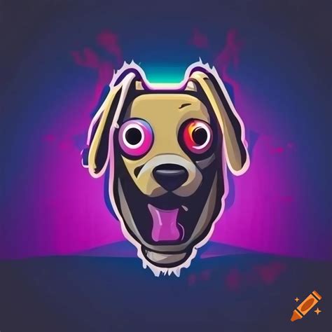 Musical dog mascot logo on Craiyon