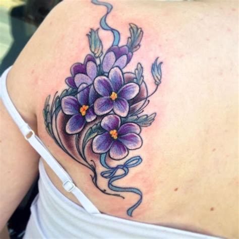 African Violet Tattoo Designs - template