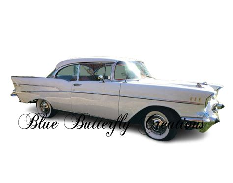 1957 Chevy Bel Air Digital PNG, Chevy Classic Car PNG, Antique Chevy ...