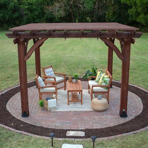 Backyard Discovery Sahara 12 ft. x 12 ft. Premium Cedar Pergola ...