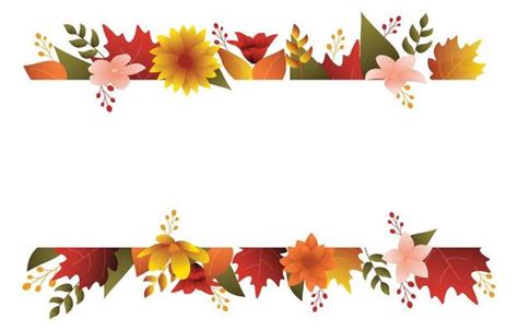 Fall Flower Border Vector Art, Icons, and Graphics for Free Download