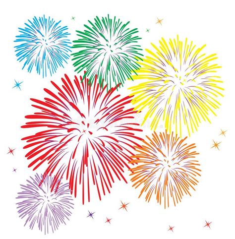 Colorful fireworks. Vector colorful fireworks on white background , #ad ...